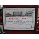 A Raffles Hotel Advertising Print.