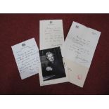 Political Autographs and Letters, a black and white portrait photograph of Margaret Thatcher with