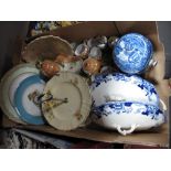 Copeland Italian Spode Biscuit Barrel, Japanese coffee ware, Art Deco bowl, other ceramics, etc:-