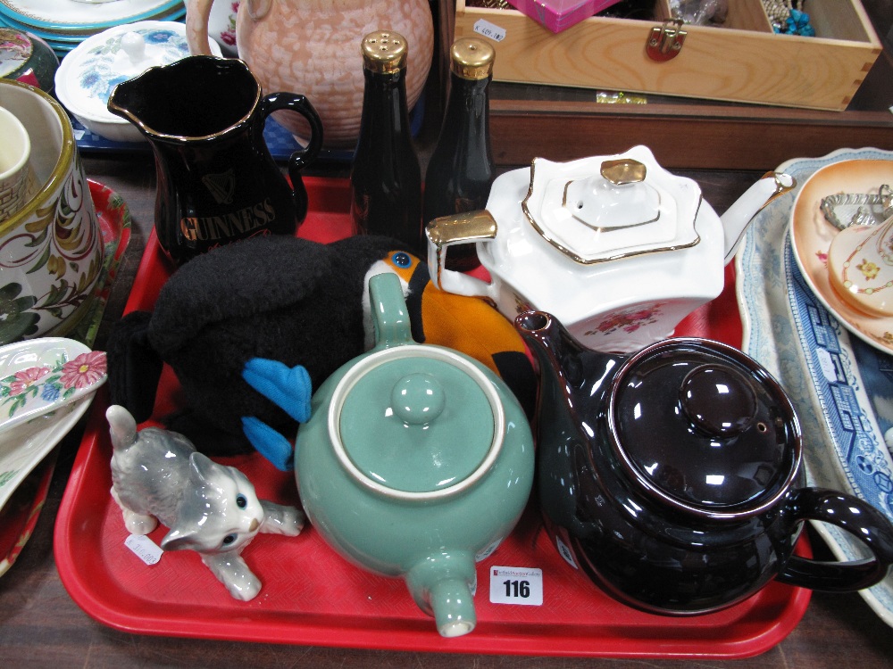 Guinness Advertising Salt and Pepper Pots, jug, soft toy; pottery cat, Denby, Sadler, Arthur Woods