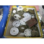 Pocketwatch Dials, movements, etc, (spares/repairs only).