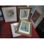 Three George Lodge and One Archibald Thorburn Colour Prints of Birds, two others.