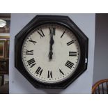 A Circa 1940's GPO 'GR' Wall Clock, Roman numerals, baton markers, with a magneto impulse