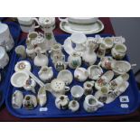 Carlton Ware, W.H. Goss, Arcadian Ware, a collection of crested china mostly North of England