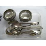 A Set of Six Hallmarked Silver Old English Pattern Teaspoons, possibly Thomas Wallis, London 1802,