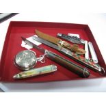 Souvenir and Other Folding Pocket Knives, "Battle of Trafalgar 200th Anniversary" pocketwatch, etc.