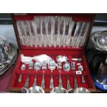 A Viners of Sheffield Six Place Setting Canteen of Electroplated Cutlery, Kings pattern.