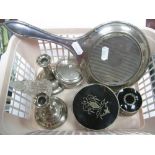 A Collection of Assorted Hallmarked Silver Mounted Dressing Table Items, including tortoiseshell