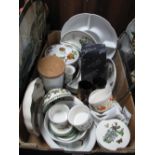 Worcester Evesham, Portmeirion, Crown Devon and Other Oven to Table Ware:- One Box