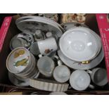 Worcester Evesham Pattern Part Dinner Service, including plates, bowls, cups, saucers, etc:- One