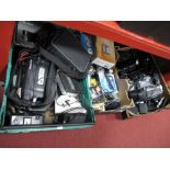 A Quantity of Cameras- instamatics, cam-corders, digital cameras, accessories:- Three Boxes