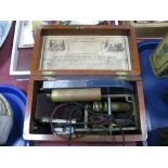 An Improved Magneto-Electric Machine for Nervous Diseases, circa 1900 in mahogany box.