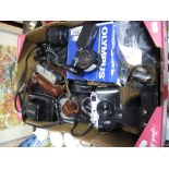 Canon and Chinon Lenses, Nikon fisheye lens, Ricoh, Yashica, Iconica, Zorki, etc:- One Box