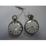 J. D. Fisher Lincoln; A Hallmarked Silver Cased Openface Pocketwatch, the signed dial with black