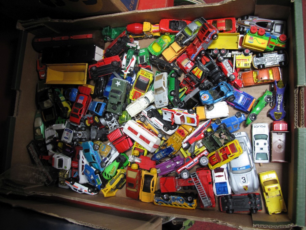 A Quantity of Playworn Diecast Vehicles, by Matchbox, Hot Wheels, Corgi Whizwheels, etc.