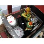 Novelty Glazed Pottery 'Fruit Bowl' Ornaments, ginger jar, cabinet plates, Willow pattern