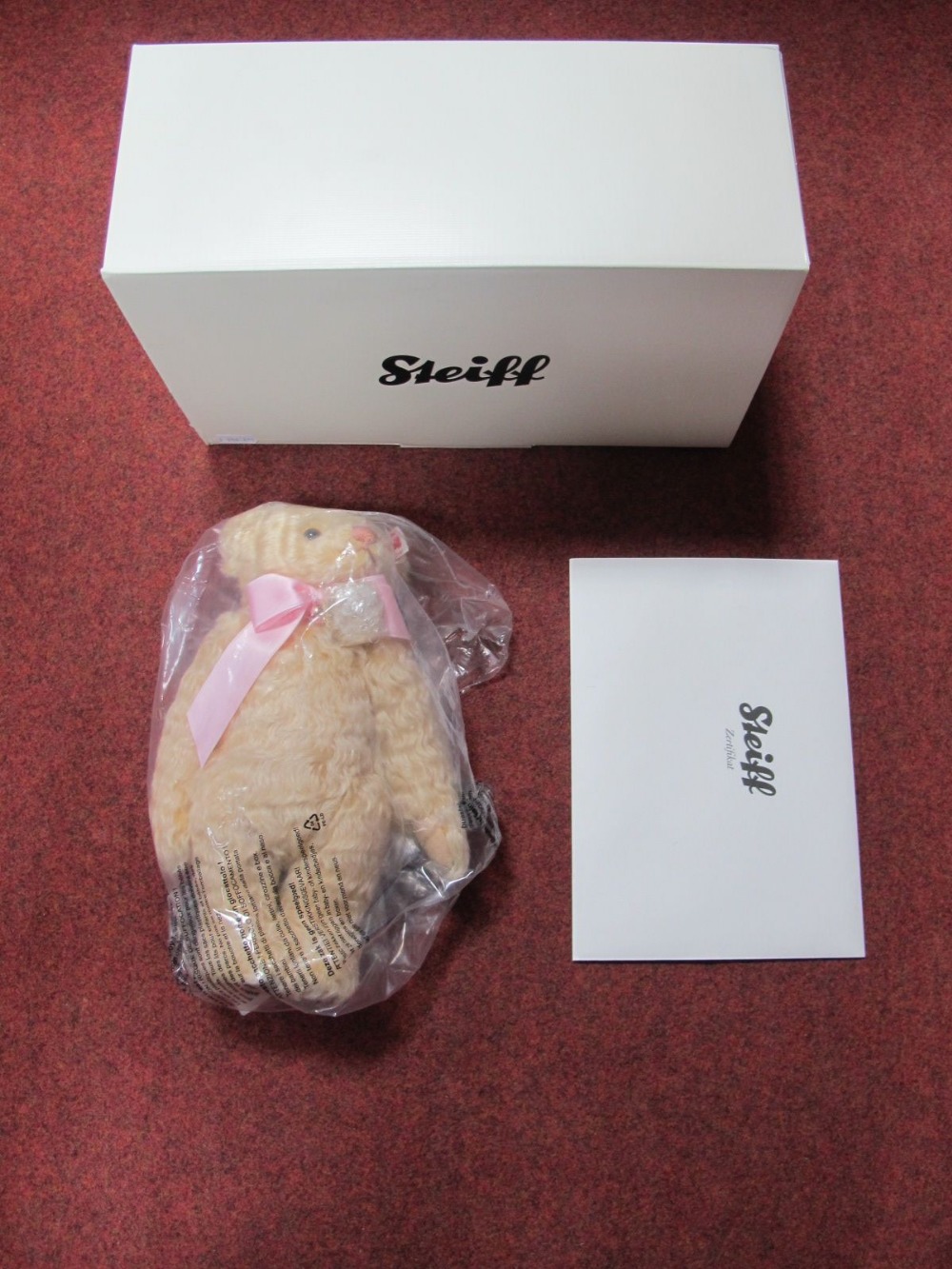 A Boxed Modern Steiff (Danbury Mint) Charlotte 'Royal Baby' Teddy Bear, certificated No. 2194, as