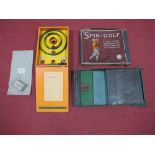 Four Early Mid XX Century Games, including 'Trencho' with board, Spin Golf, boxed, 'Skee-Ball' by