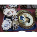 Mason's 'Mandalay' Bowl and Jug, 'Empress' dish, 'Cathay' dish and vase, Falcon Happy Days plate:-