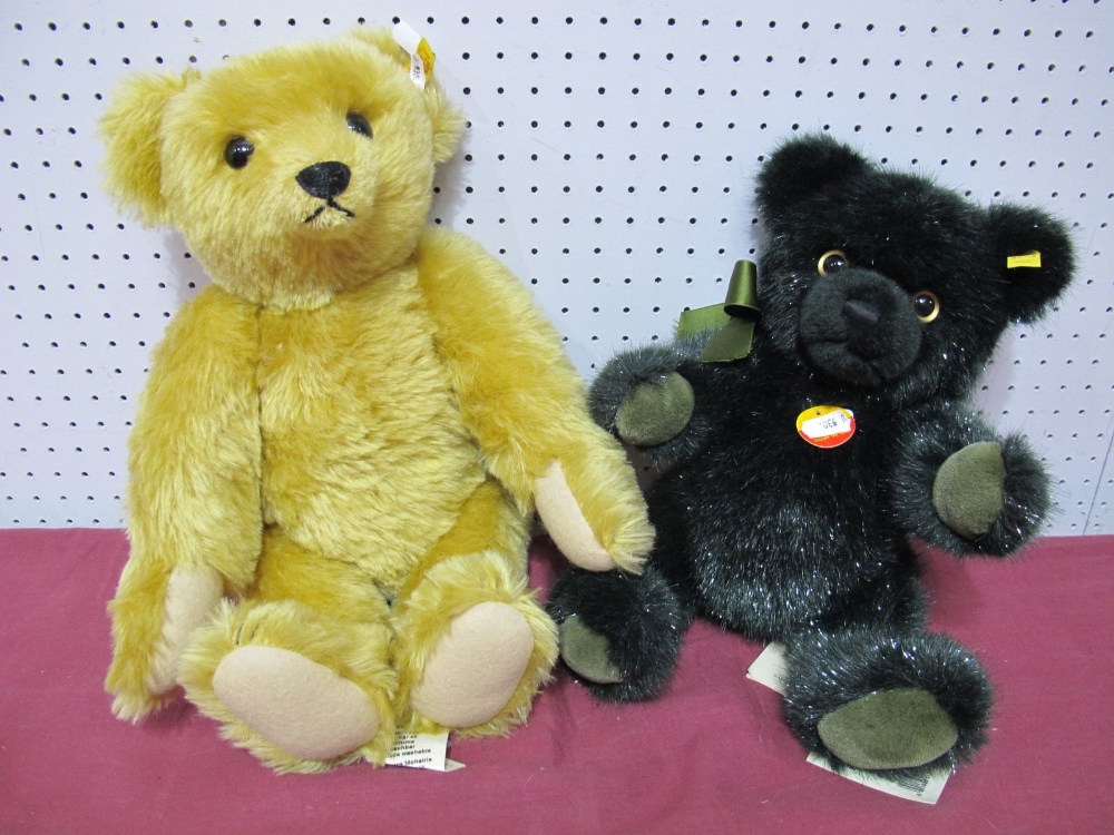 Two Modern Steiff Teddy Bears, Petsy Bear and Classic 1909 Bear, (jointed).