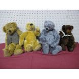 Four Modern Teddy Bears, by Auntie Bears, Gund, Ashton-Drake Gallery, including Bartons Greek