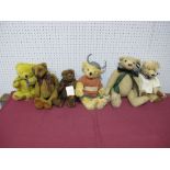 Six Modern Teddy Bears, by Cotswold Bears, Deans, Country Life Bears and other including Country