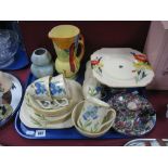 A Beswick Jug, Crown Ducal 'Chintz' chamber stick, Bursley ware tea set, Wedgwood pedestal cake