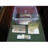 A Mixed Lot of Assorted Costume Jewellery, including beads, imitation pearls, etc:- One box