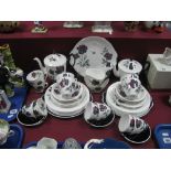 Royal Albert 'Masquerade' Tea and Coffee Ware, of forty-seven pieces, including teapot (repaired),