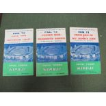 FA Cup Final Programmes 1954, 59, 60, (all score on face). (3)