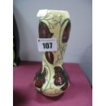 A Moorcroft Pottery Vase, in the Chocolate Cosmos design by Rachel Bishop, shape 92/6, impressed and