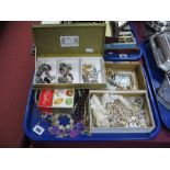 Costume Bead Necklaces, earrings, etc:- One Tray