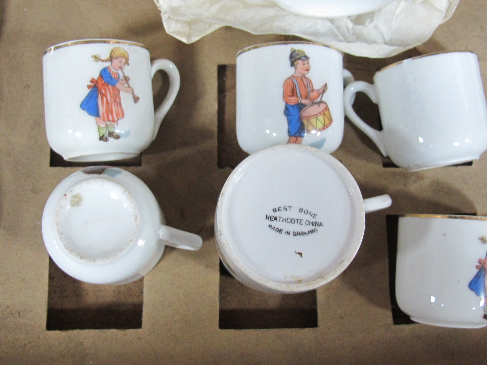 A XX Century Child's Transfer Tea Set, often with teddy bear subject, boxed, box poor. - Image 3 of 7