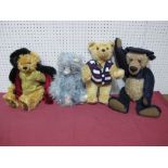 Four Modern Teddy Bears, by Toy Box Teddys, Gund, Kaycee and other, including P. Tschaikowskis Bear,