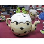 A Lorna Bailey Prototype Christmas Pudding Teapot, released November 2004.