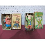 Two 1960's Japanese Clockwork Toys, ' Fishing Bear', by Alps and 'The Juggling Bunny' by TN, both