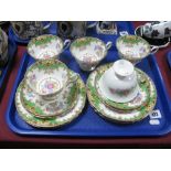 A Shelley "Sheraton" Pattern Part Tea Service:- One Tray