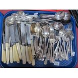 Assorted Plated Cutlery:- One Tray