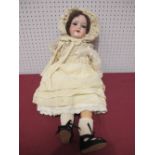 An Early XX Century Bisque Headed Doll by Armand Marseilles of Germany, head stamped 390/7½M. Sleepy