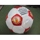A Manchester United Multi Signed Football Circa 1992, over sixteen signatures including Robson,