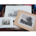 A Quantity of Engravings, book prints, etc; many XIX Century examples, varying themes:- One Box