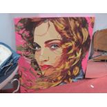 Modern Canvas Print of Madonna, 100 x 100cm.