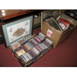 CD's, books, prints:- Two Boxes