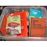 A Quantity of Mainly 1970's and Later Motoring Car Handbooks and Associated Items, many Ford