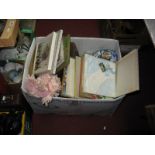 A Horse Riders Helmet, linens, coral fleeces, etc:- One Box