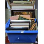 A Quantity of Oils, prints, mainly framed:- One Box plus a folio of prints.