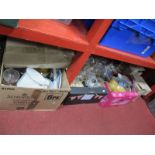 A Quantity of Glassware, ceramics:- Three Boxes, and 'Country Garden' tabletop boxed table ware