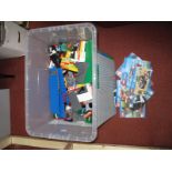 A Quantity of Loose Lego Pieces, predominantly sorted into pieces from the Lego City range,