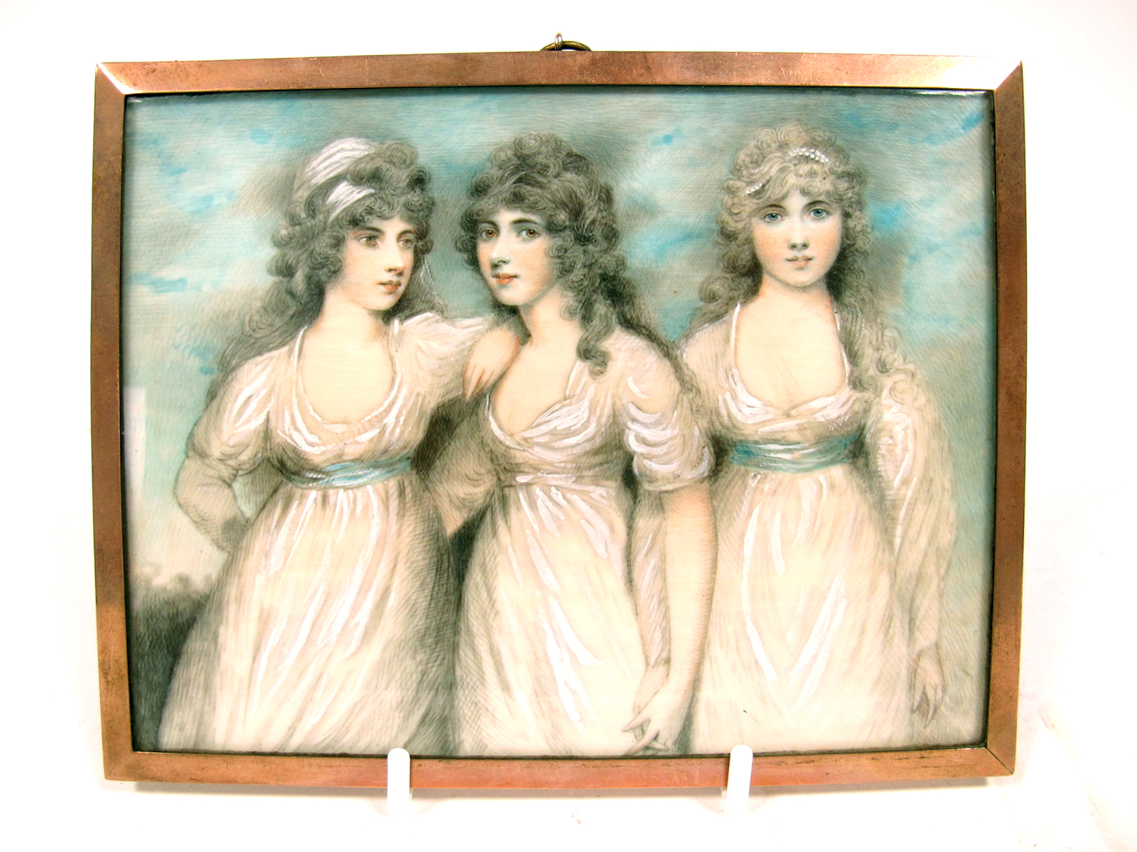 AFTER ANDREW PLIMER (1763-1839) Portriat miniature of the three Rushout sisters as The Three Graces,