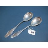 A Danish Serving Spoon, stamped three tower mark (30) and makers mark; Together with Another,